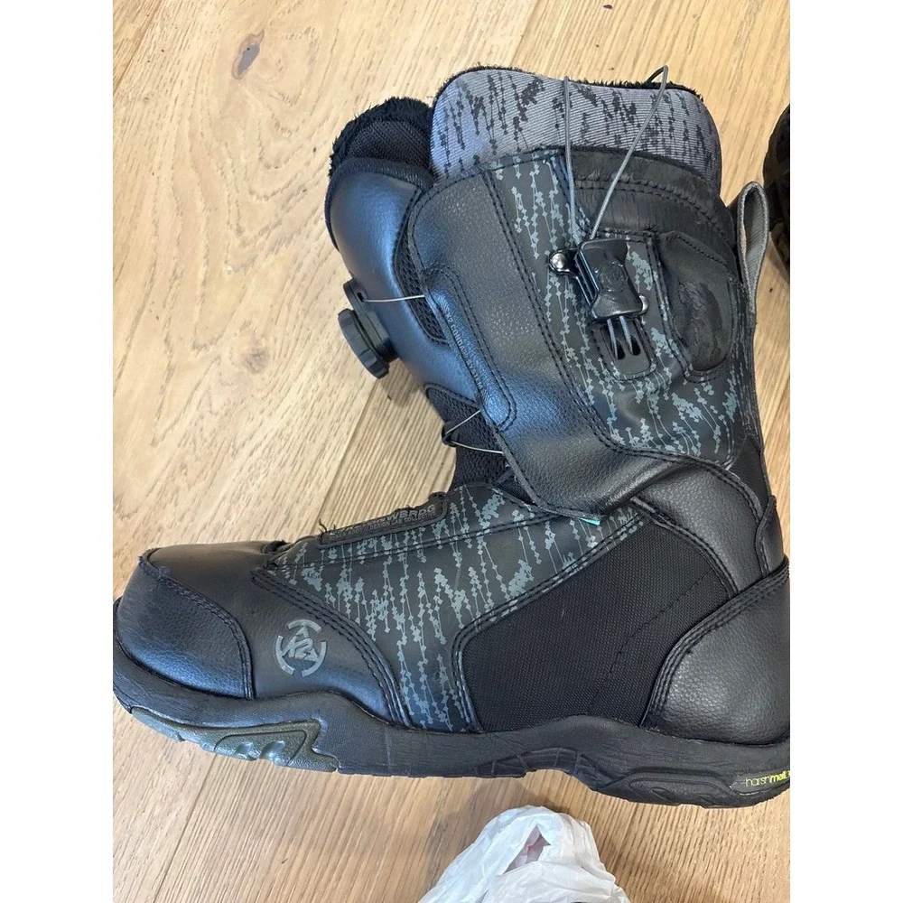 K2‎ Ryker Snowboard Boots Men's Black Speed Lace All Mountain, size 11, EU 44.5