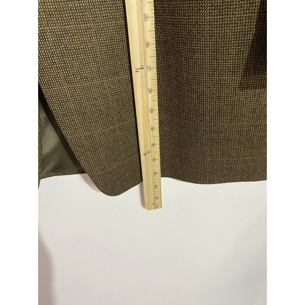 Burberry Blazer‎ Mens 46L Burberry Blue Wool Windowpane Corpcore Office Business