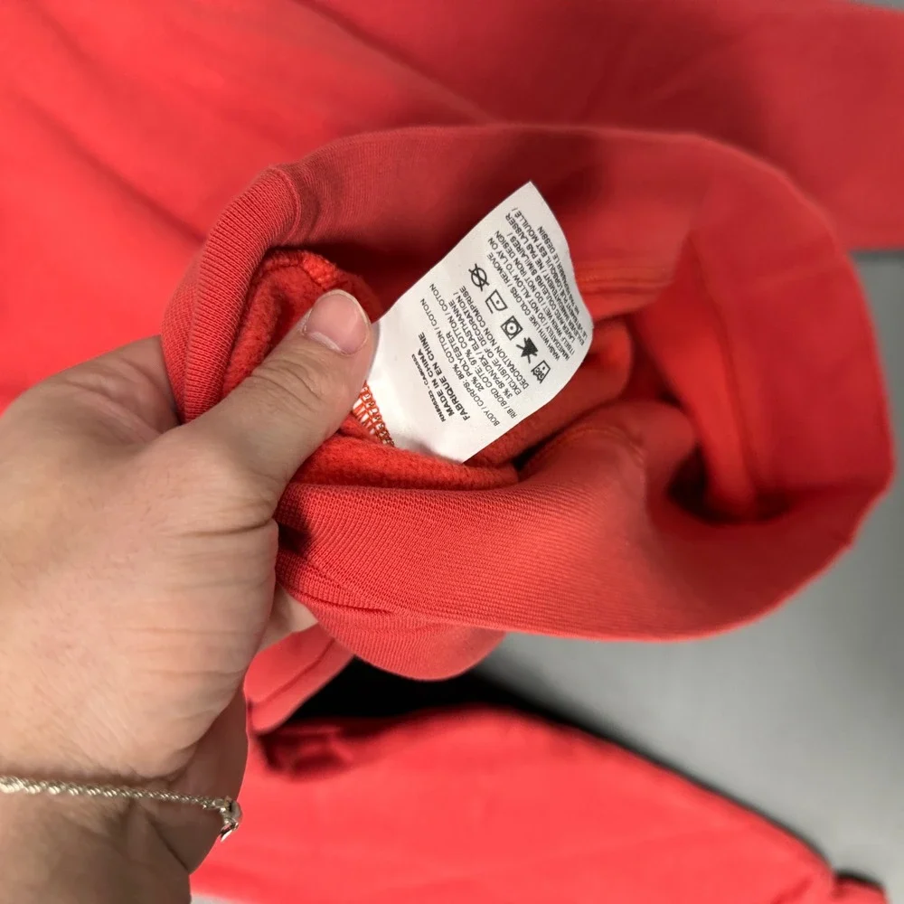 Jordan Crewneck Sweatshirt Red Jumpman Logo Fleece Pullover XS