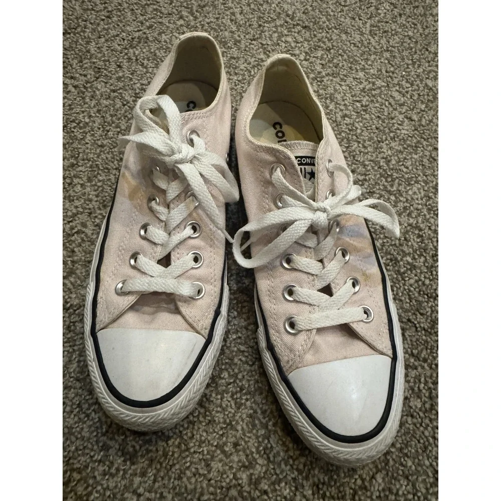 Converse Shoes Womens 8 Sneakers Lace‎ Up Lite Pink Canvas