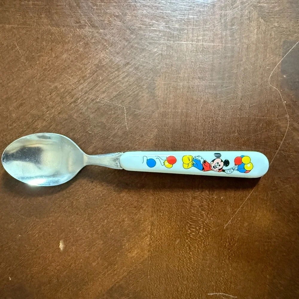 Disney Toddler Child Silverware Mickey Mouse Spoon & Vtg‎