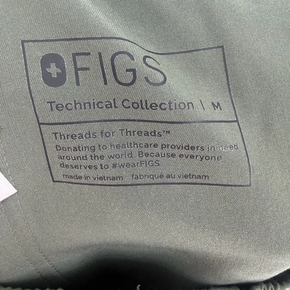FIGS Mens Cairo Scrub‎ Pants Olive Green | Size M | Technical Collection