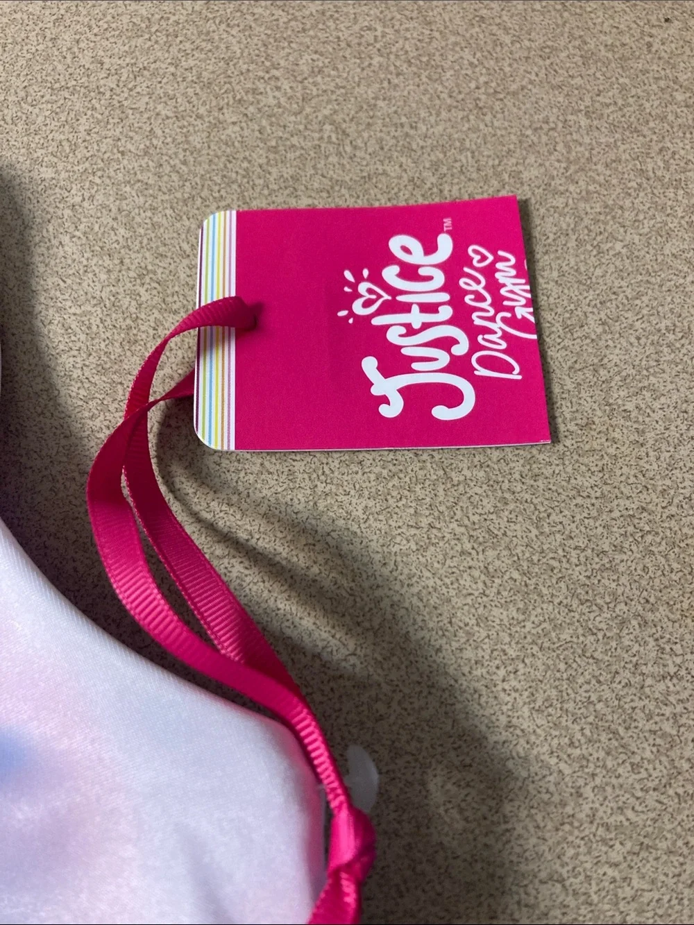 Justice Tie-Dye Sports Bra with Glitter Logo Band - Pink Blue Purple
