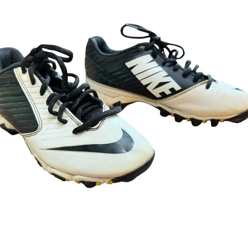 Nike Youth Football Cleats Black White Fastflex Approx Size 5Y
