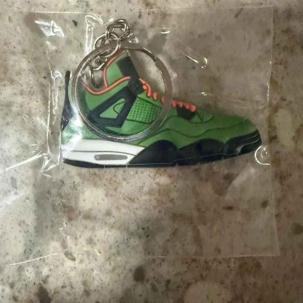 Jordan 4 green multi coloured keychain #sneakers #keychain box included