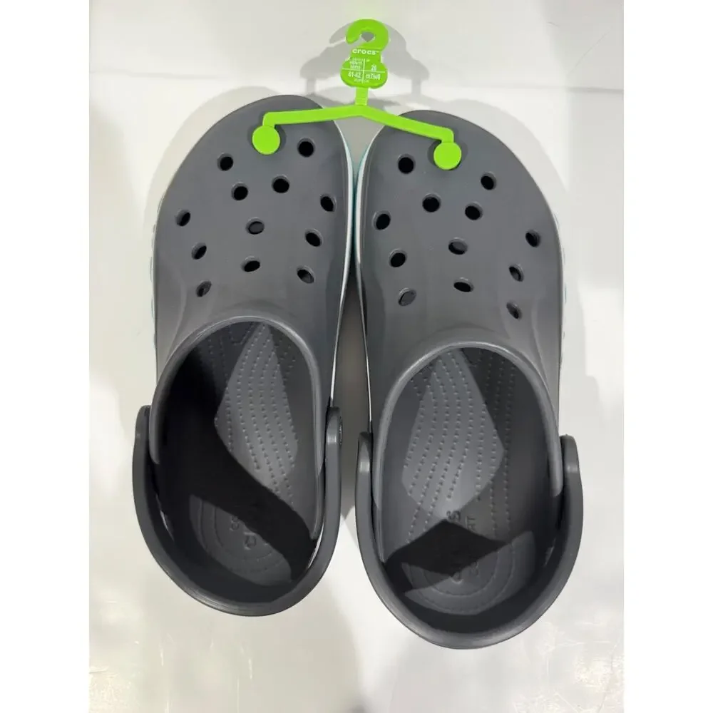 Crocs Bayaband Gray Blue Sandals Clogs Women Size 10/Men Size 8 NEW