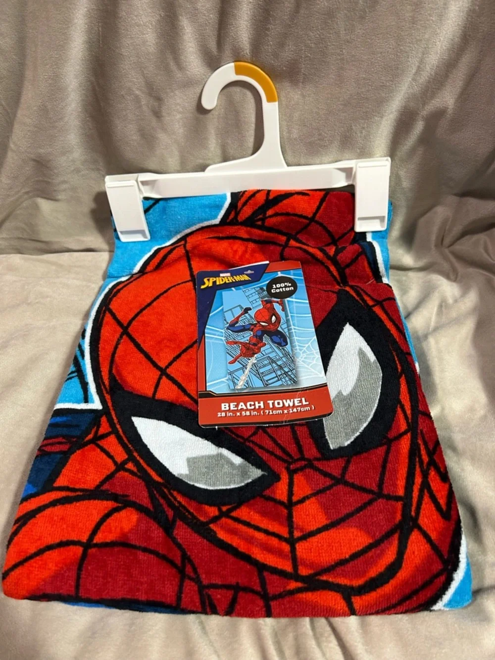 Marvel Spider-Man Red, Blue & Black Kids Beach Towel