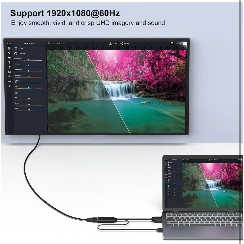 Benfei HDMI to VGA Adapter with Audio and USB Power Support, Gold-Plated