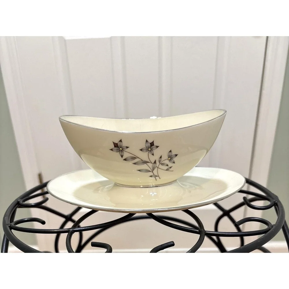 Vintage and Discontinued Lenox Princess Pattern Gravy Boat, Fantastic Condition