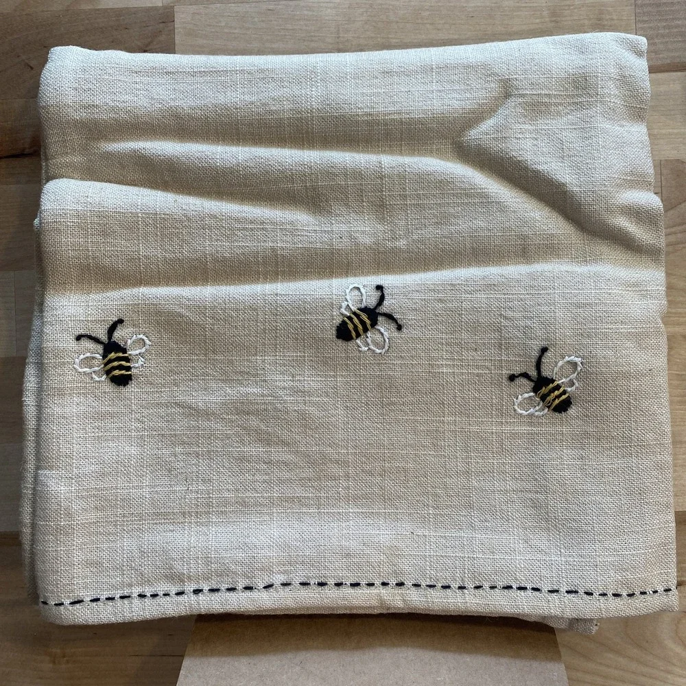 Primitives by Kathy BEE Embroidered Tier Panel Curtains 24