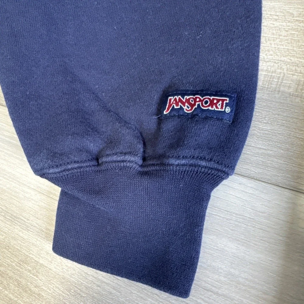 Vintage JanSport Ole Miss Rebels Crewneck Sweatshirt Navy Blue Mens Sz Medium