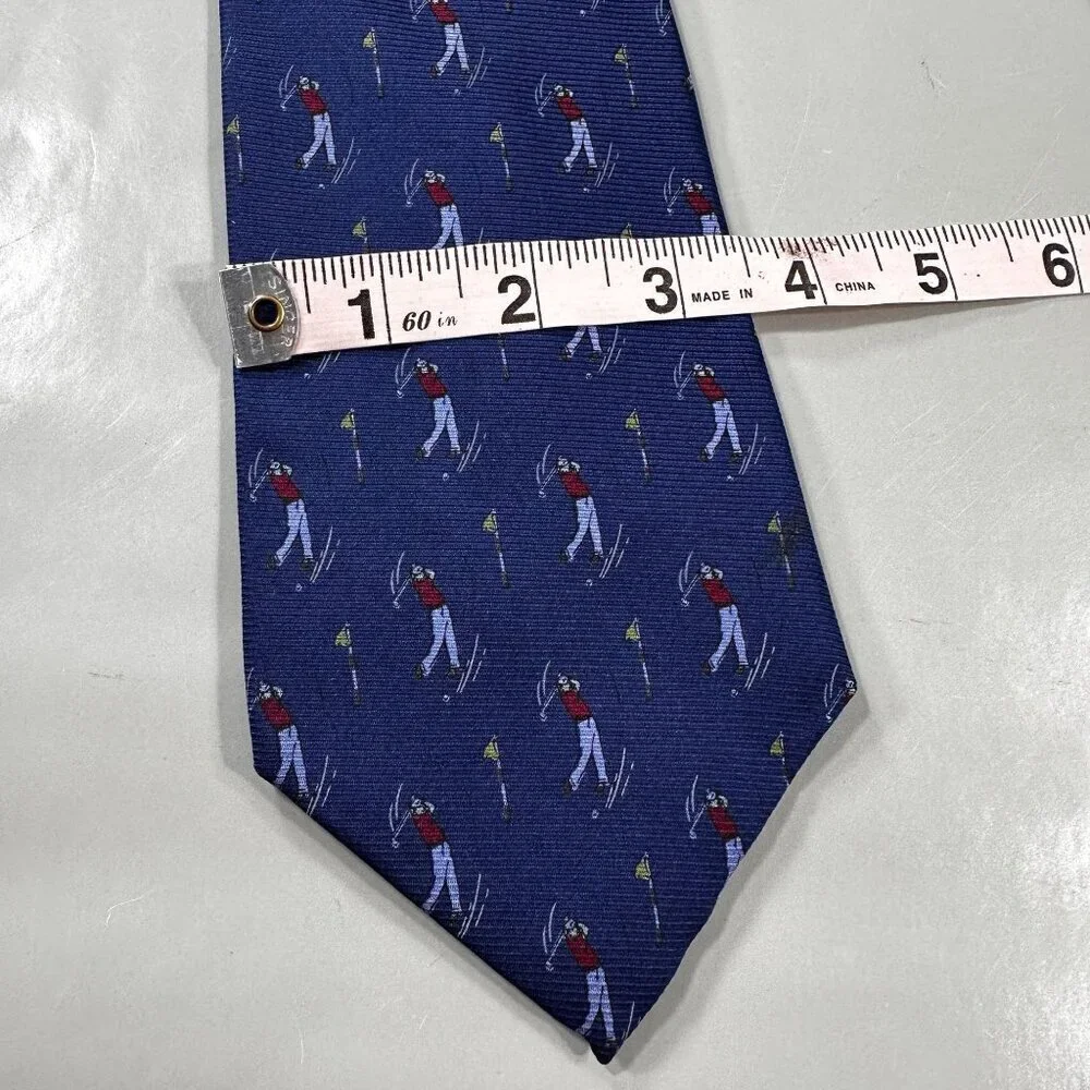 Lauren Ralph Lauren Necktie Mens Golf Swing Silk Accessories USA Tie Blue