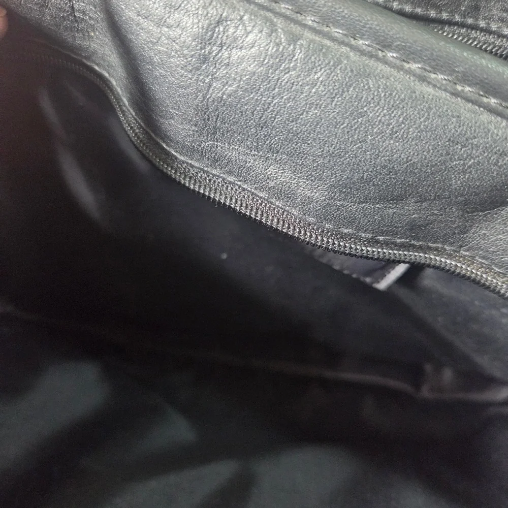 USL Black Leather Briefcase Laptop Multi-Pocket Mess. Shoulder Bag 030918741344