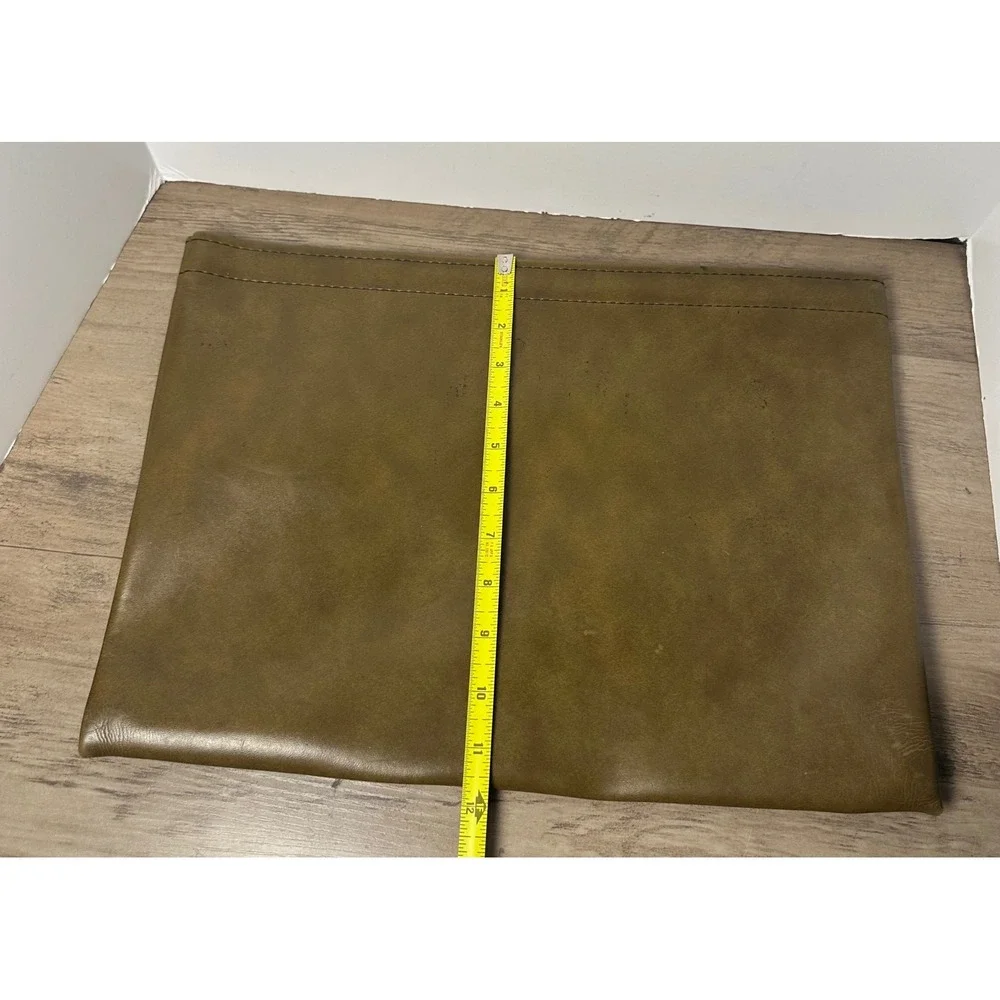 First National Bank of Oregon Vintage‎ Leather Hinged Pouch Clutch Organizer