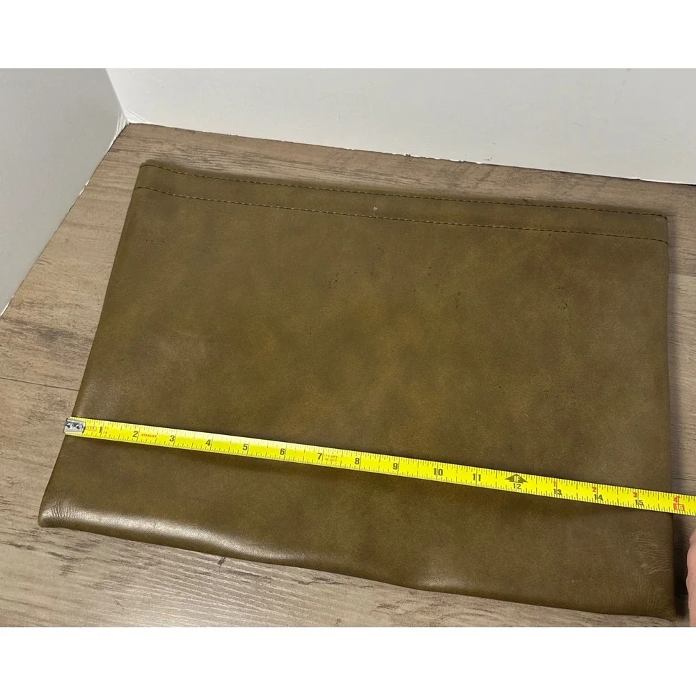 First National Bank of Oregon Vintage‎ Leather Hinged Pouch Clutch Organizer