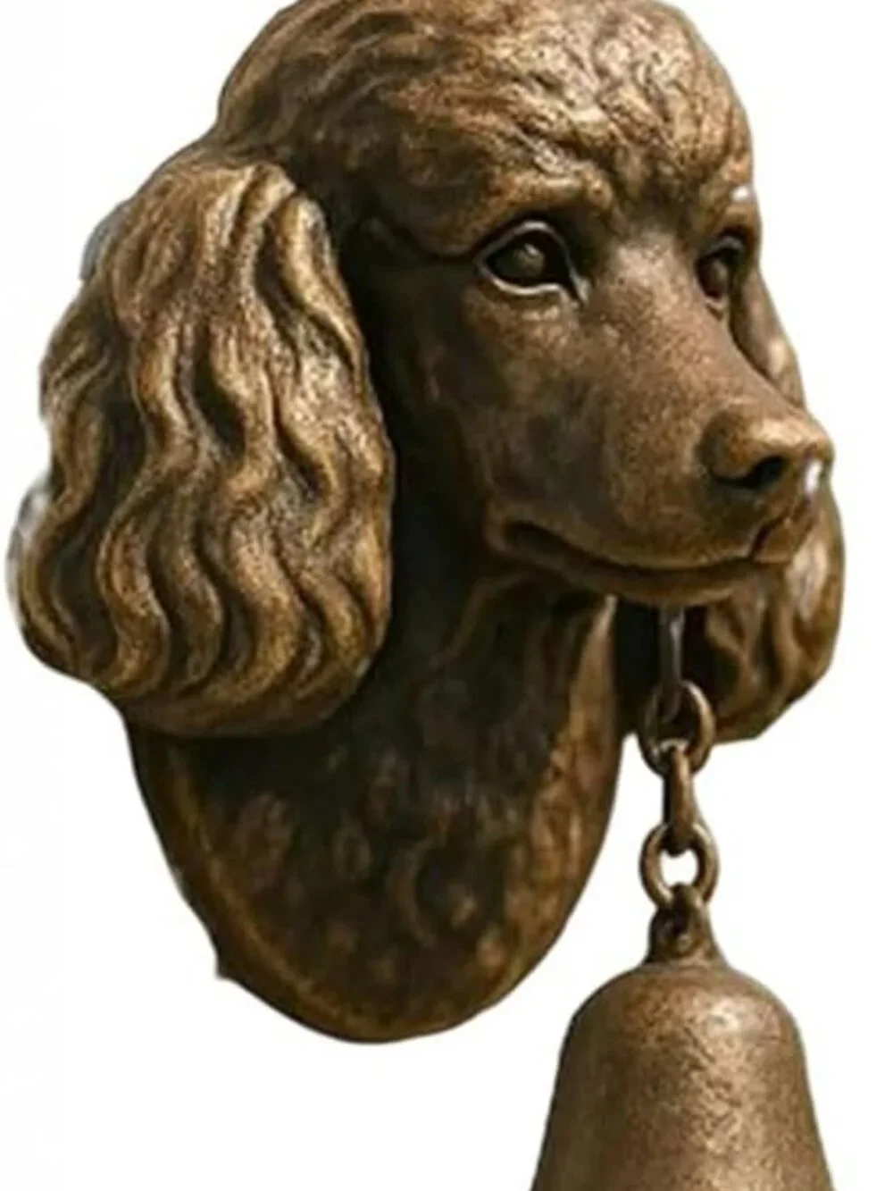 Poodle Welcome Doorbell Wall Mount Metal Bell for Inside or Outside