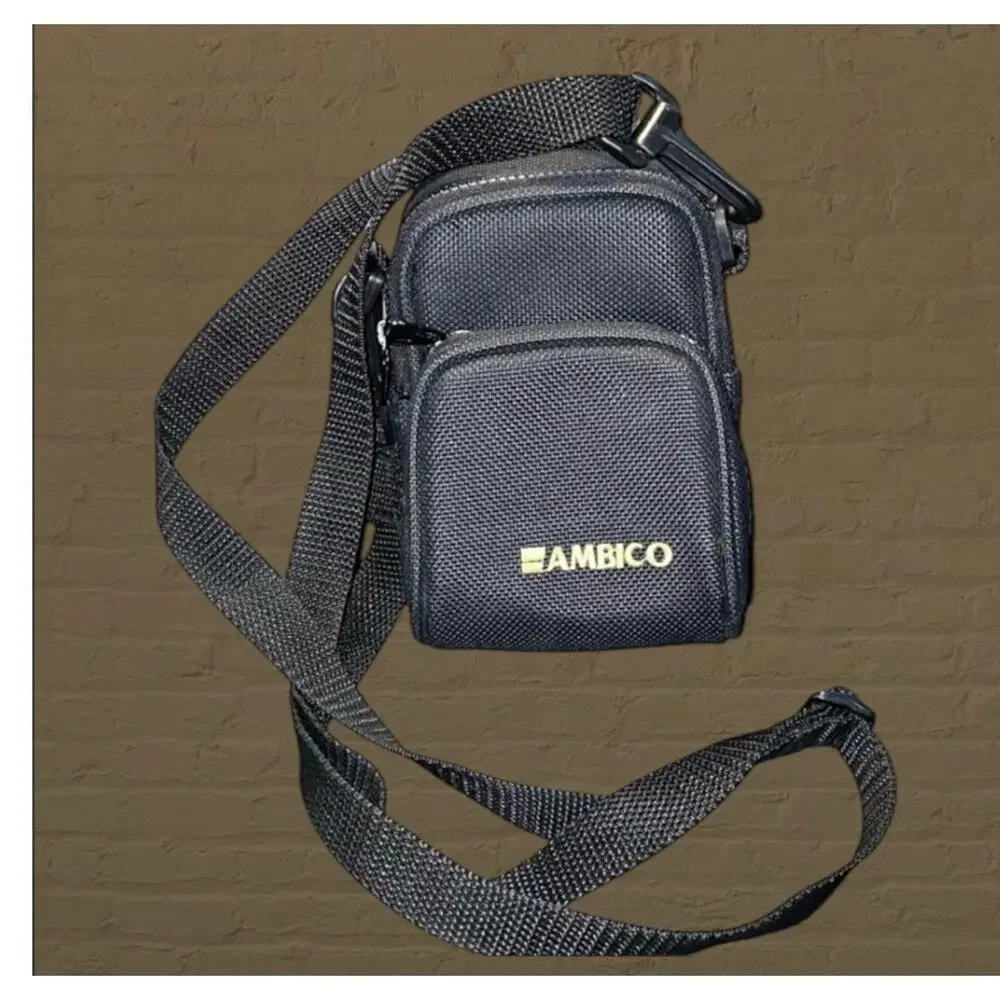Ambico P-2000 Camera Case Bag Shoulder Strap Belt Loop Pockets Portable Black