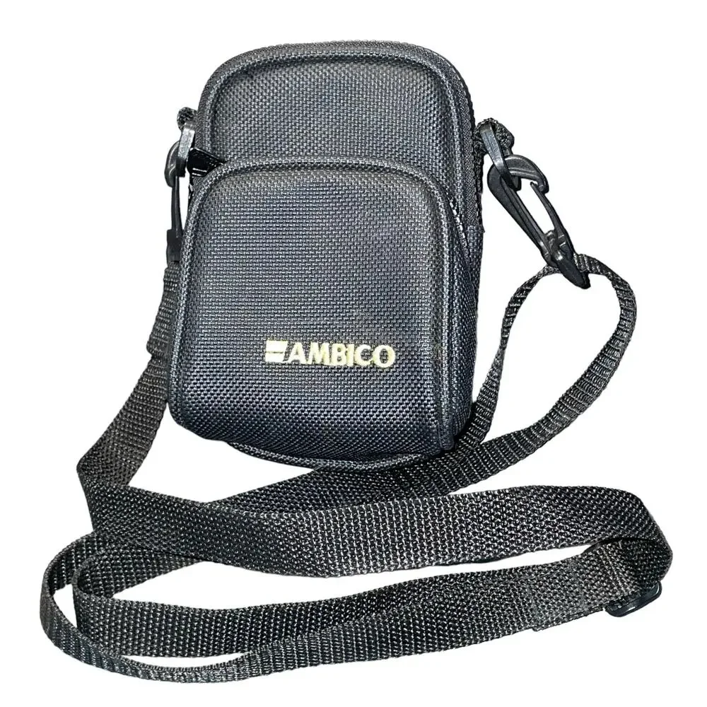Ambico P-2000 Camera Case Bag Shoulder Strap Belt Loop Pockets Portable Black