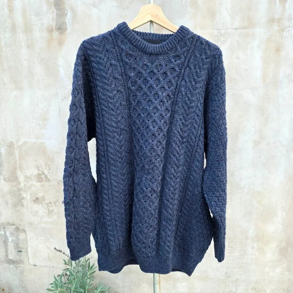 Rue saint Patrick wool cableknit sweater