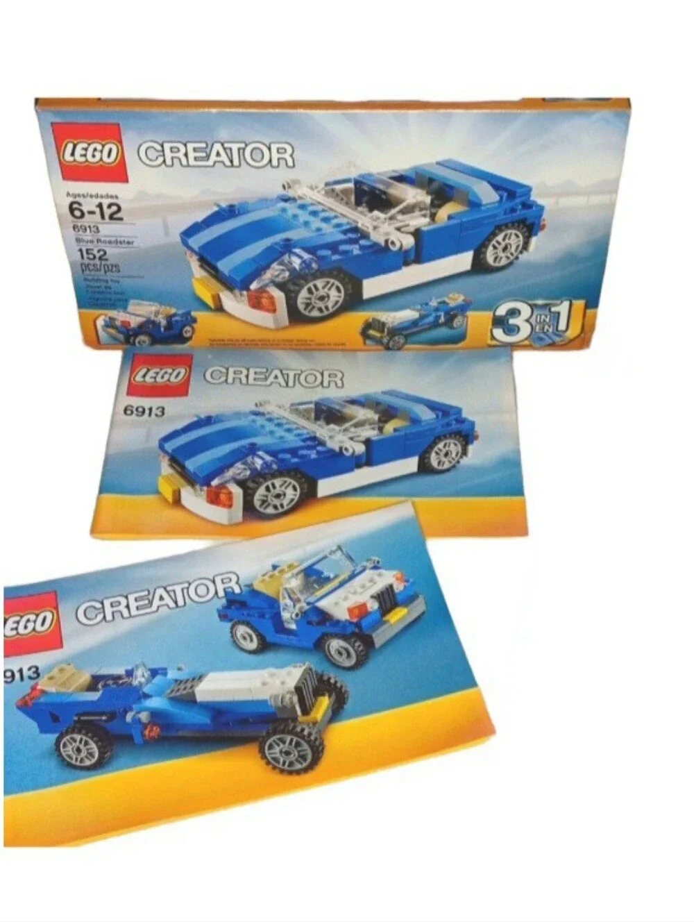 Lego Creator Blue Roadster #6913 (3 in 1) Set | EUC | Ages 6+
