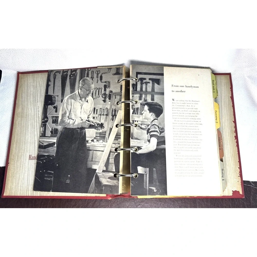 1951 Better Homes & Gardens Handyman's Book 1st Ed Red DIY Binder Vintage Manual