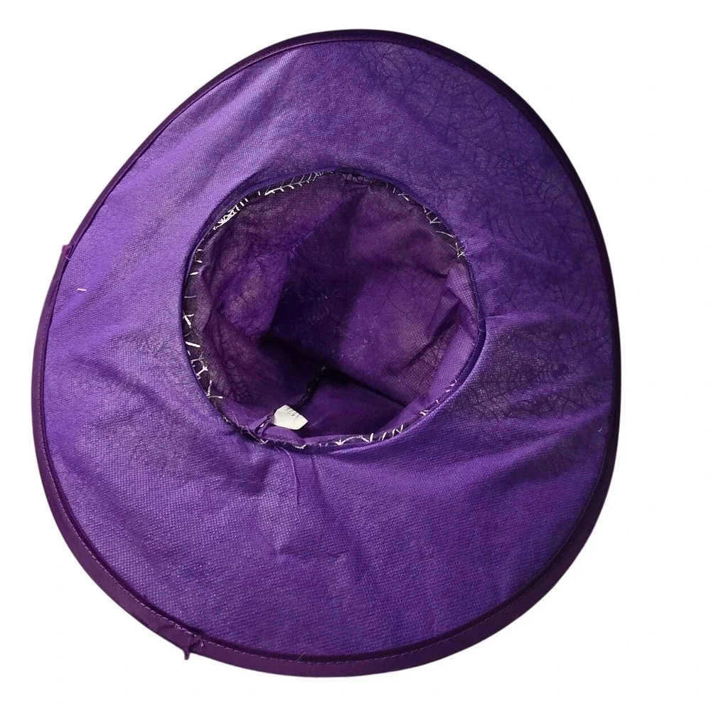 Momentum Brands Purple Silver Holographic Spiderweb Witch Hat Halloween Costume