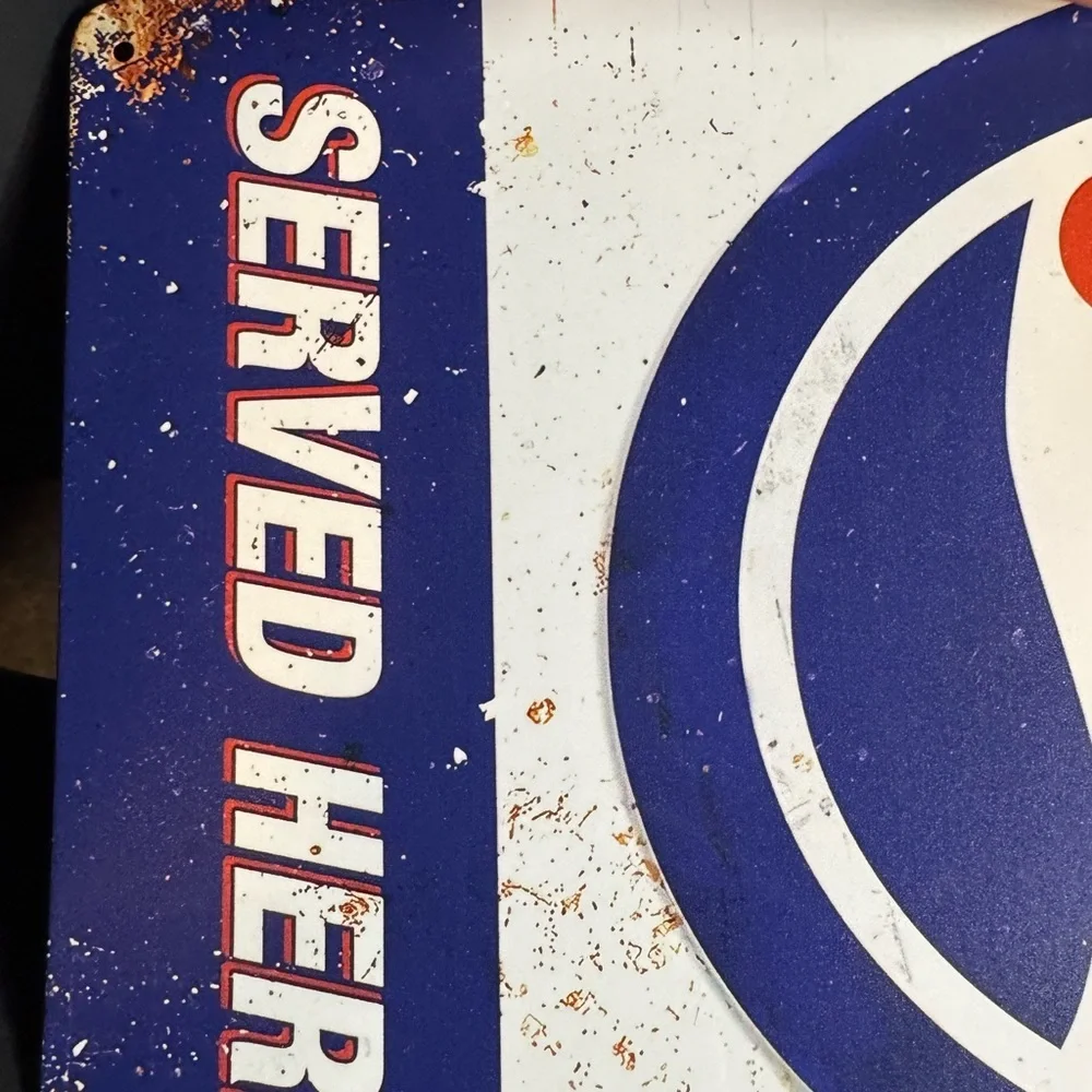 ★ Vintage Pepsi Cola Metal Advertising Sign Retro Soda Wall Decor