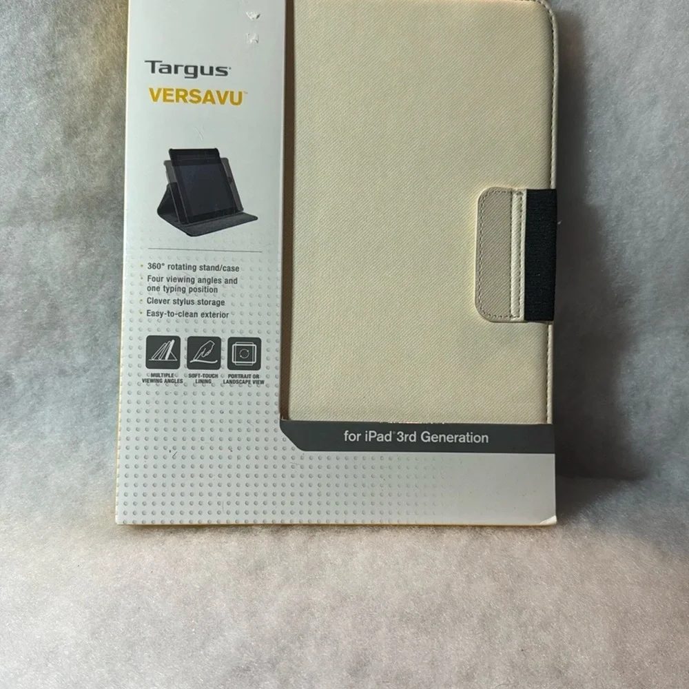 Targus Cream and Black Tablet Case with Minimalist Design