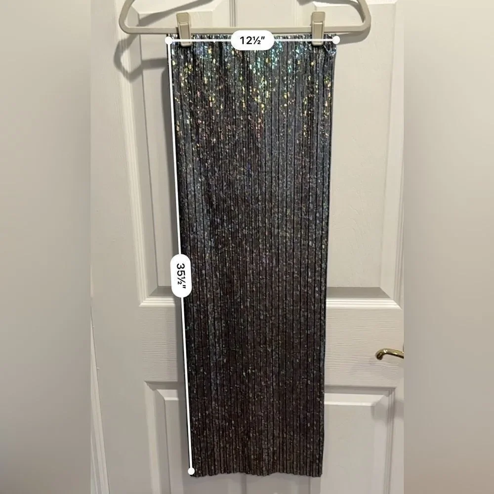 Topshop iridescent pleated midi skirt US size 2