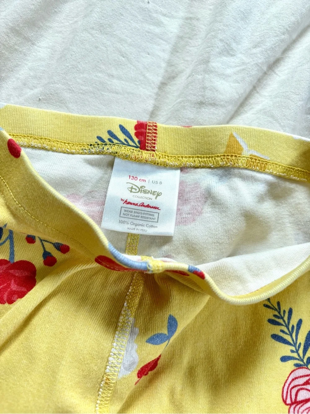 Hanna Anderson HannaJams Disney Belle Beauty & The Beast Pajama Set size 8
