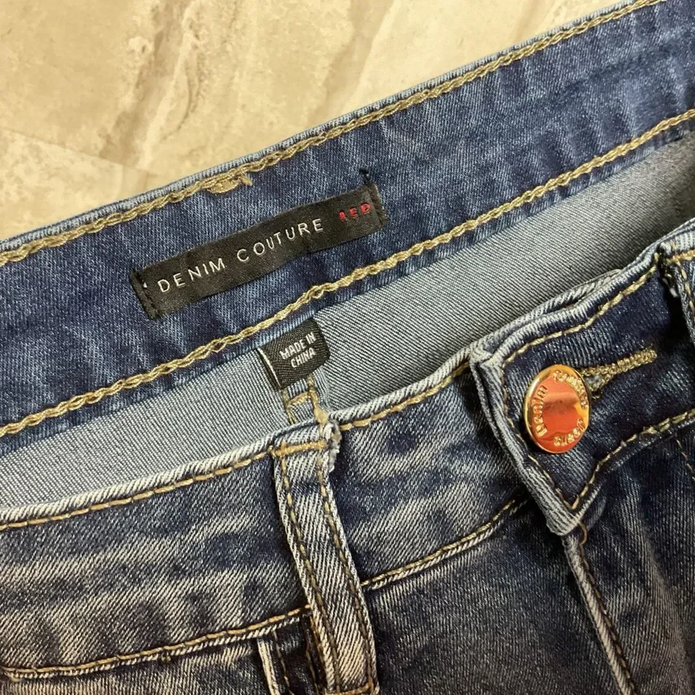 Denim Couture embellished blue