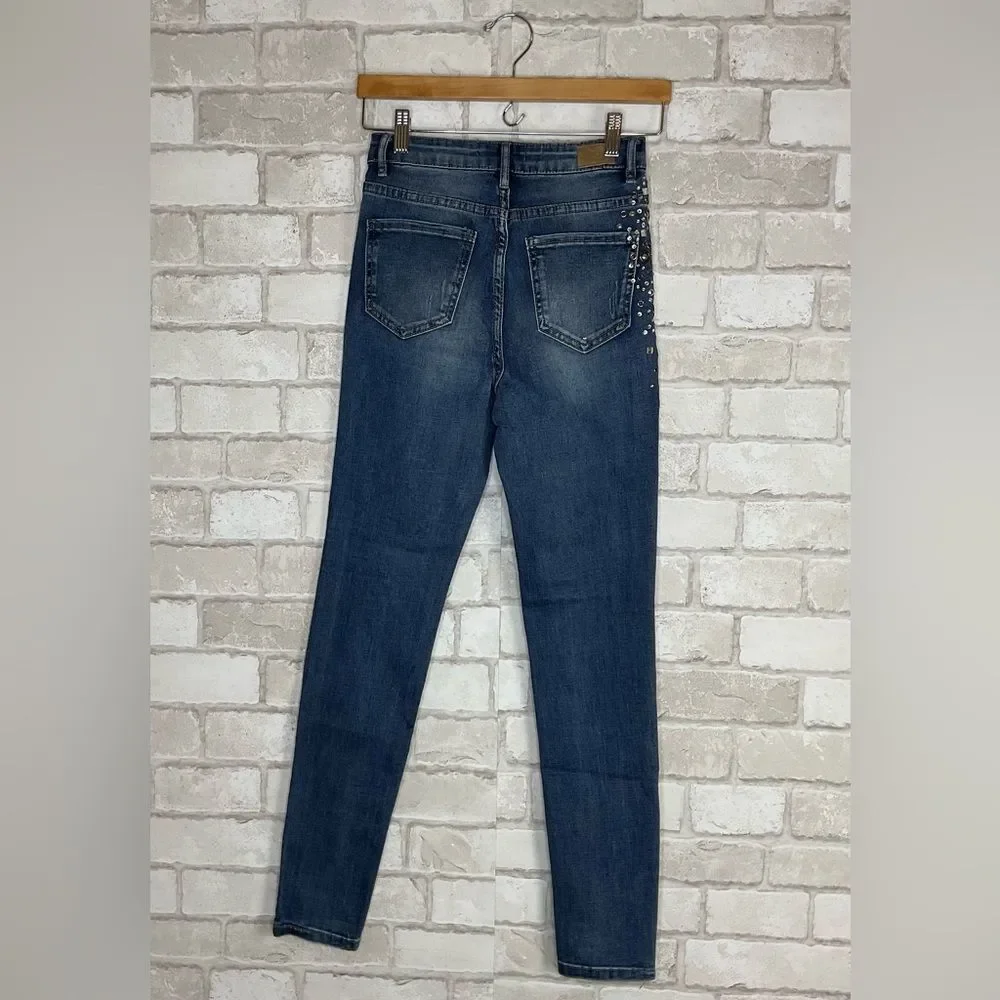 Denim Couture embellished blue