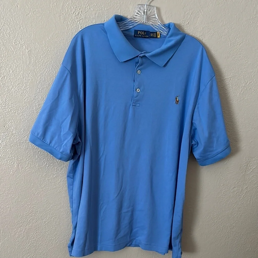 Mens POLO Ralph Lauren Polo Shirt Blue 2XB