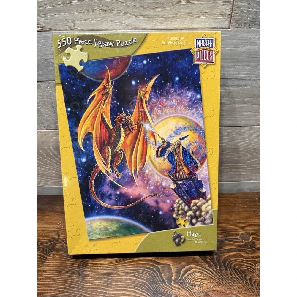 Magic Myles Pinkney Jigsaw Puzzle 550 Pc MasterPieces Wizard & Dragon Fantasy