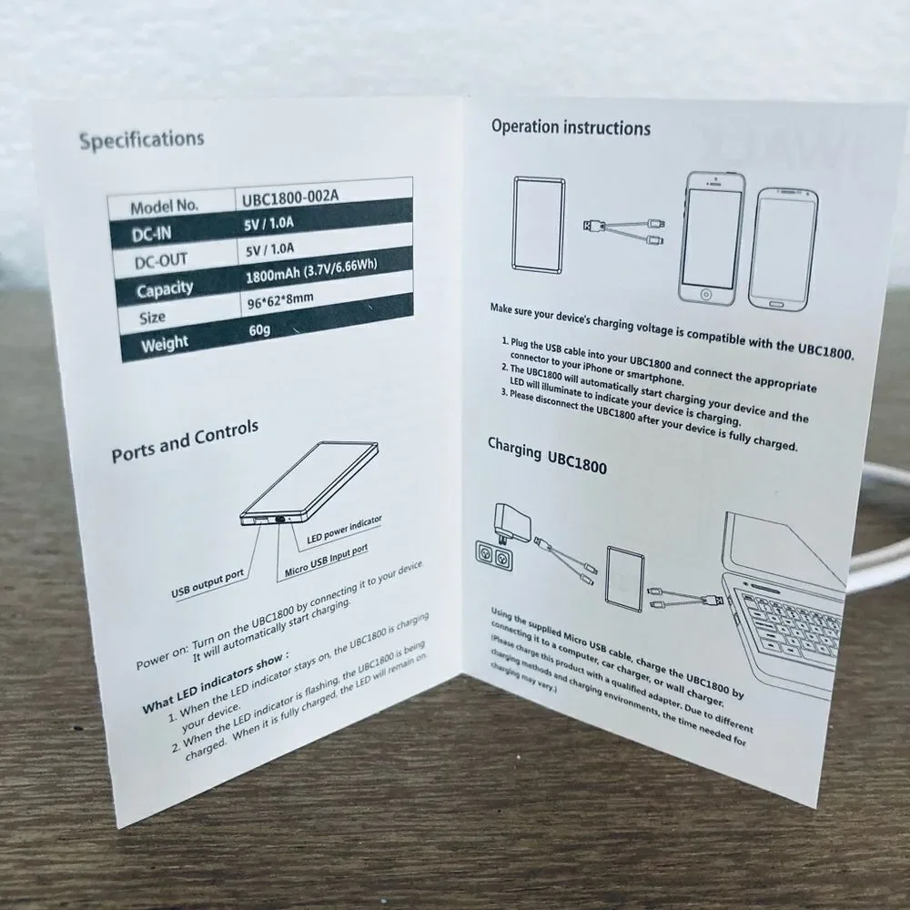 N/A instruction charging manual