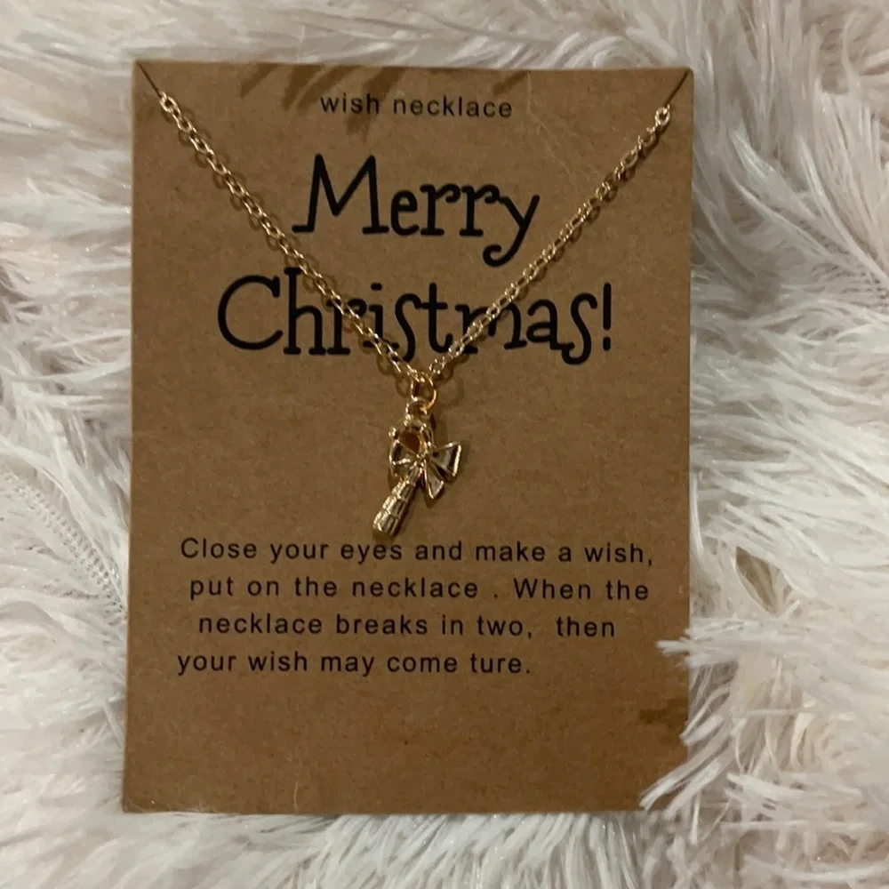New candy cane wish necklace