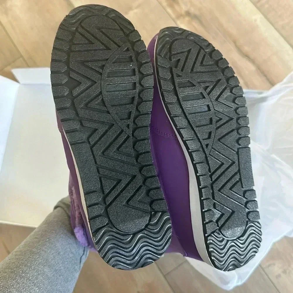 New in Box ZELLA Quilted Fleece Lined Winter Snow & Rain Boot Purple Big Kid 3
