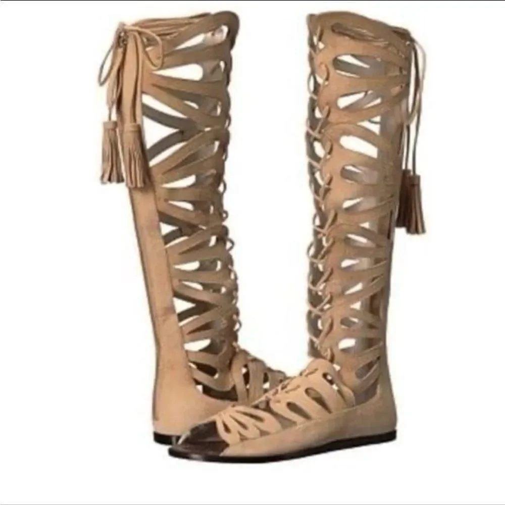 Alice & Olivia Butterfly Gladiator suede sandal