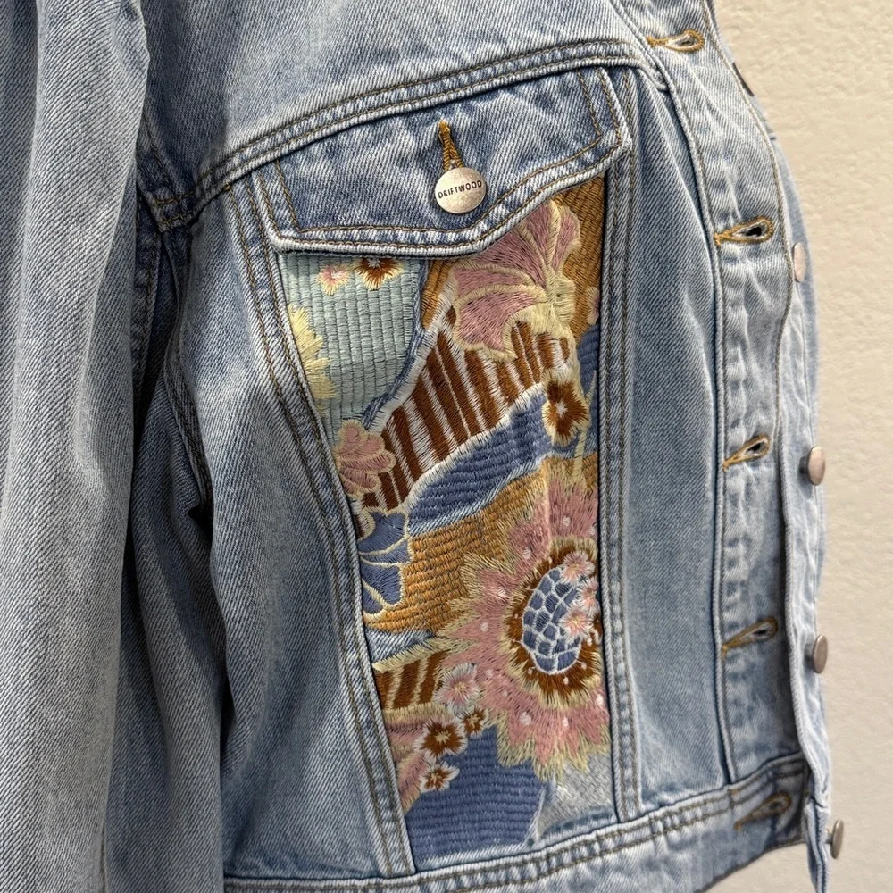 driftwood embroidered