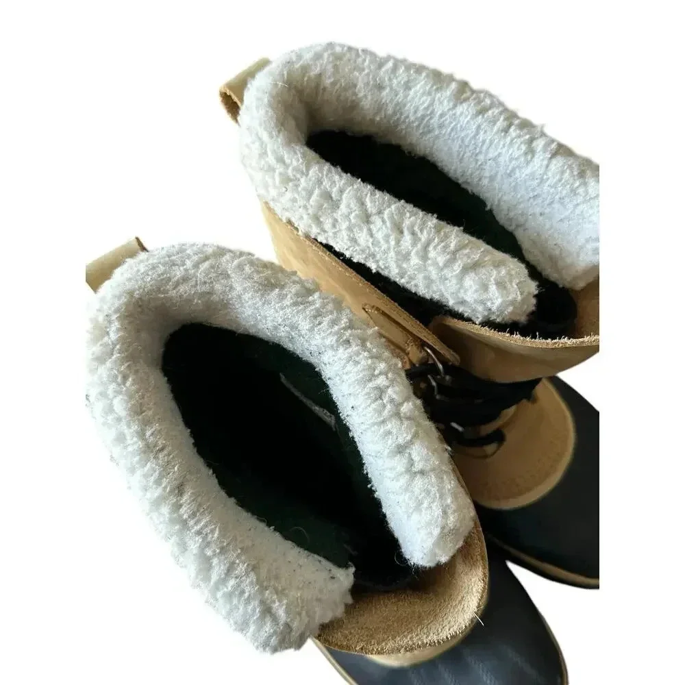 Sorel Caribou Tan Waterproof Snow Boots Size 8
