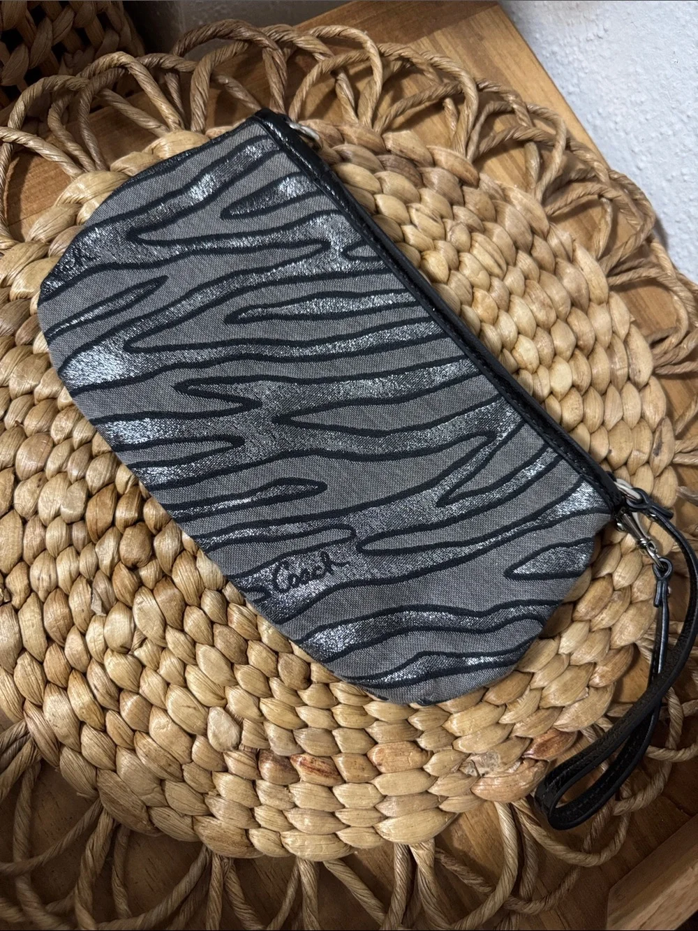 Coach canvas metallic