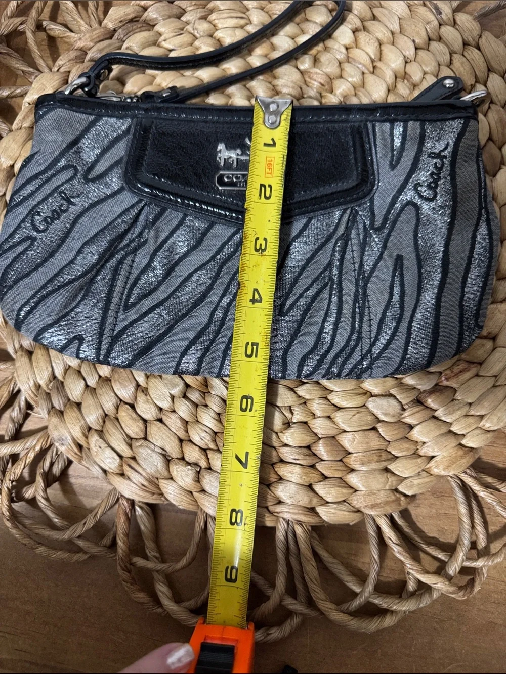 Coach canvas metallic