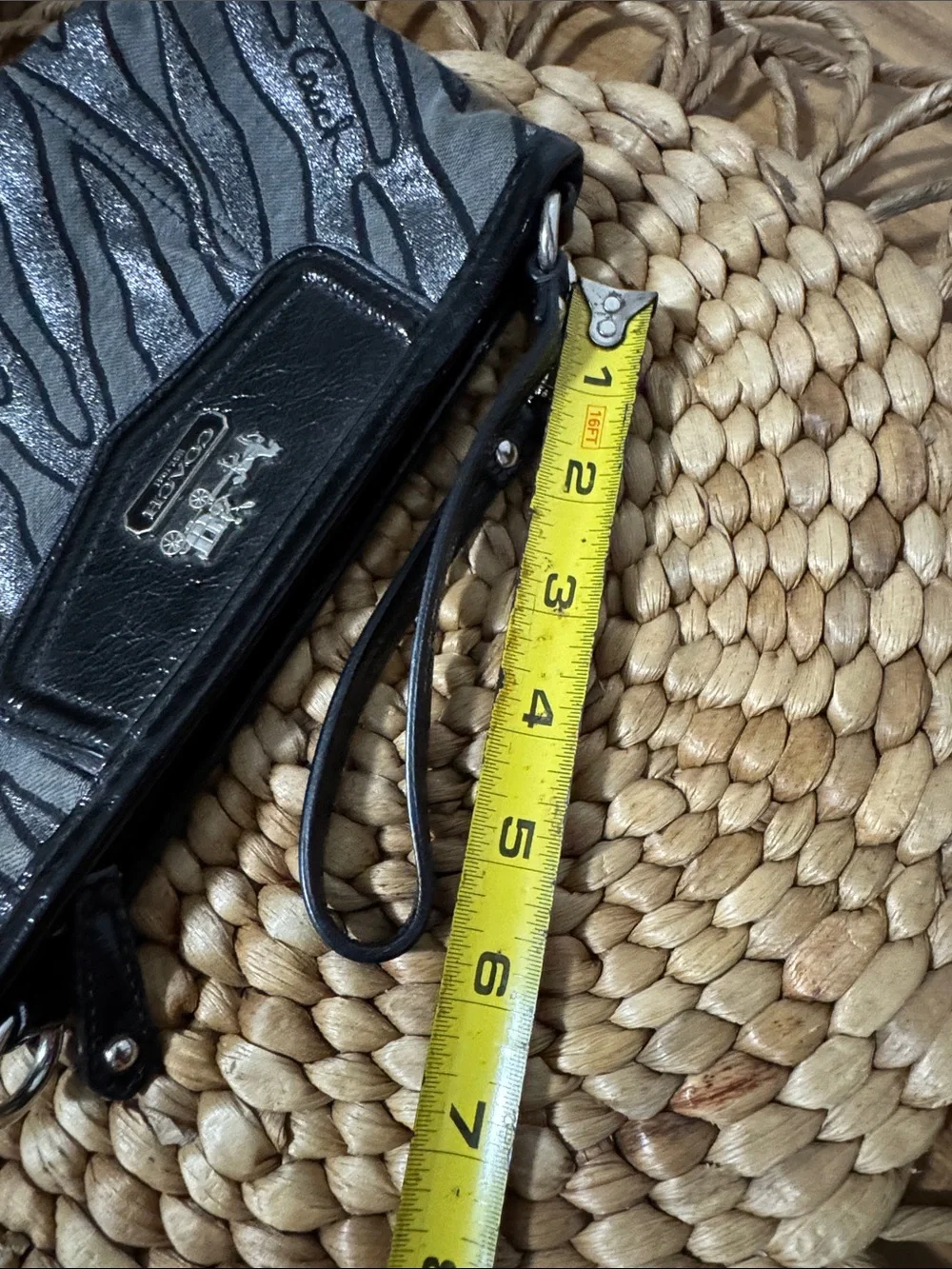 Coach canvas metallic