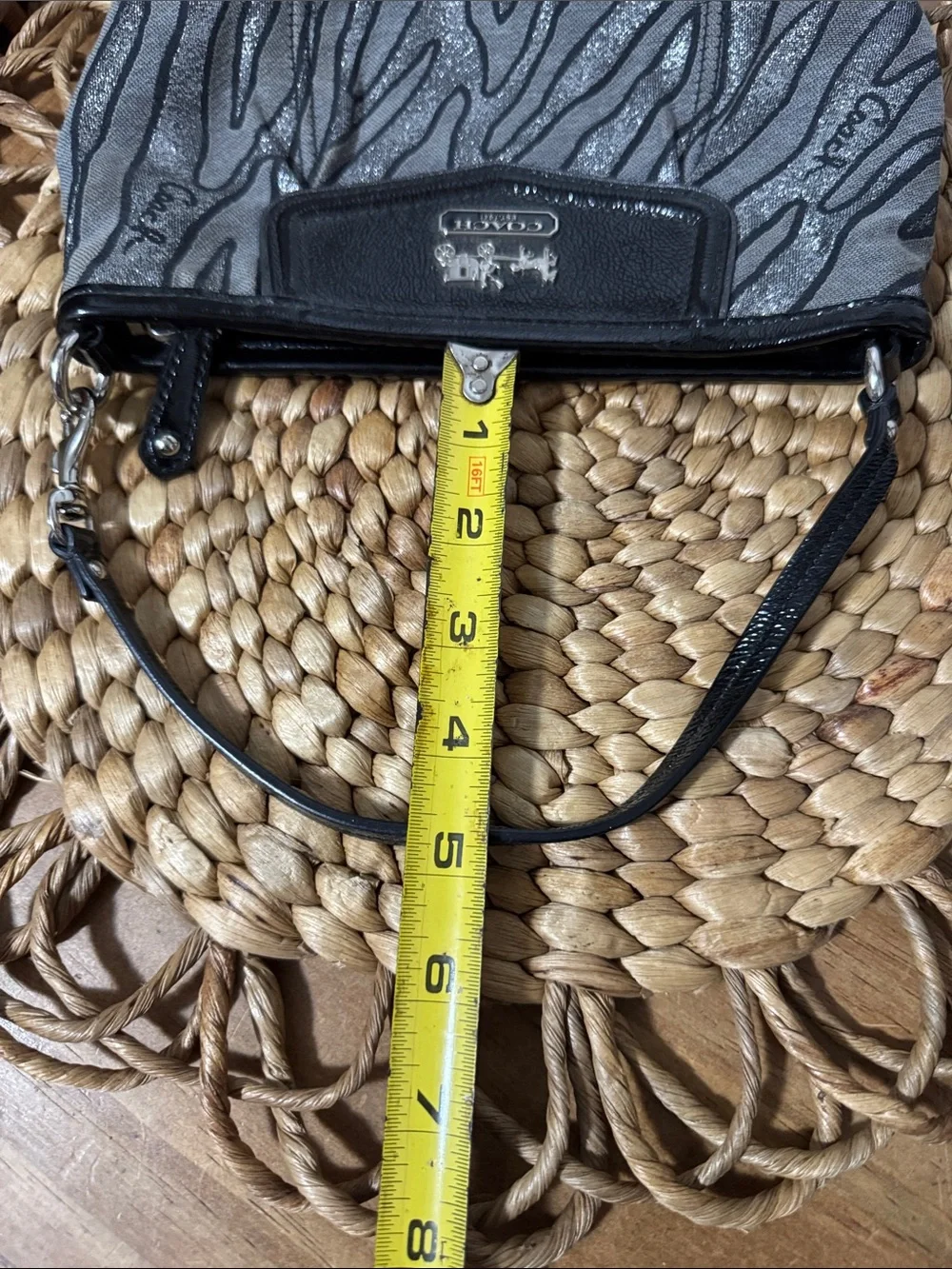 Coach canvas metallic