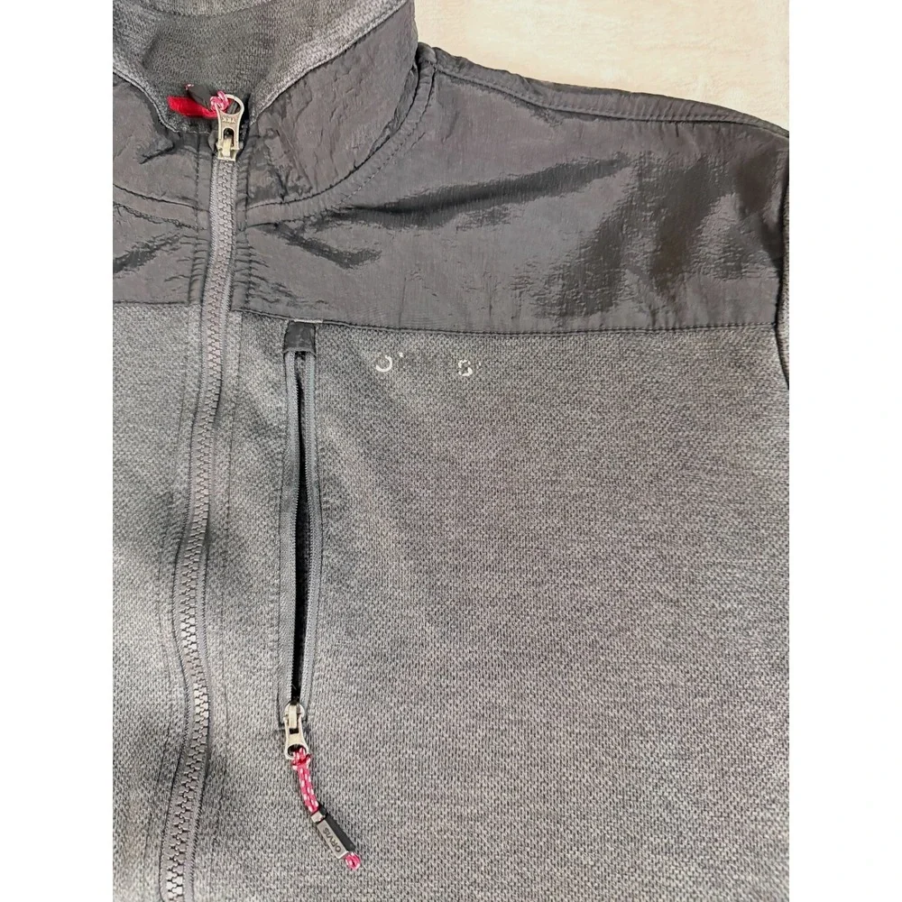Orvis Full Zip Jacket Mens XL Gray Performance Fleece Hybrid Zip Up