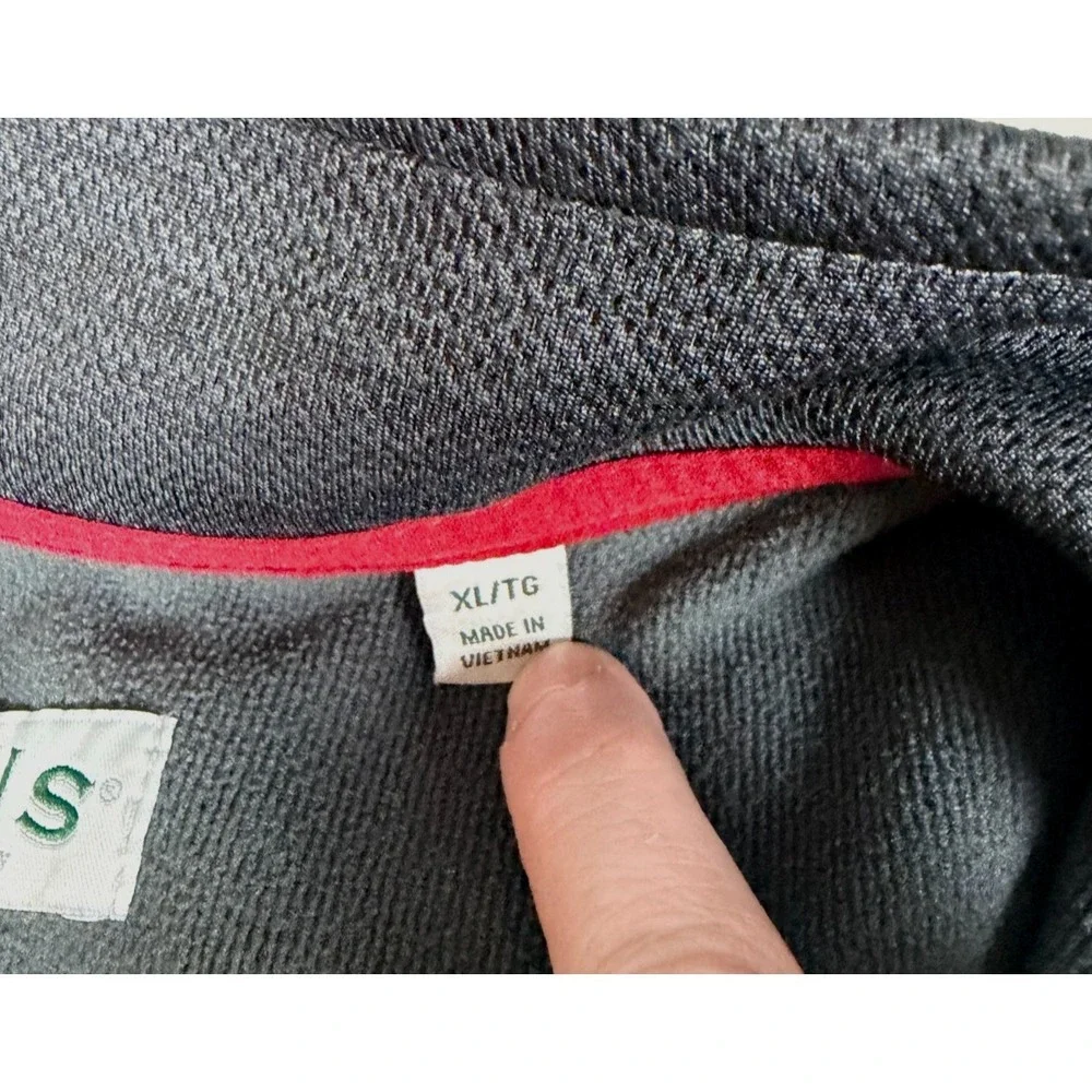 Orvis Full Zip Jacket Mens XL Gray Performance Fleece Hybrid Zip Up