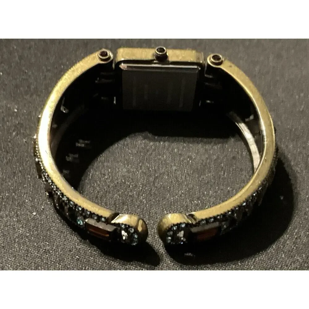 Heidi Daus Rhinestone Hinged Band Watch, Needs Battery