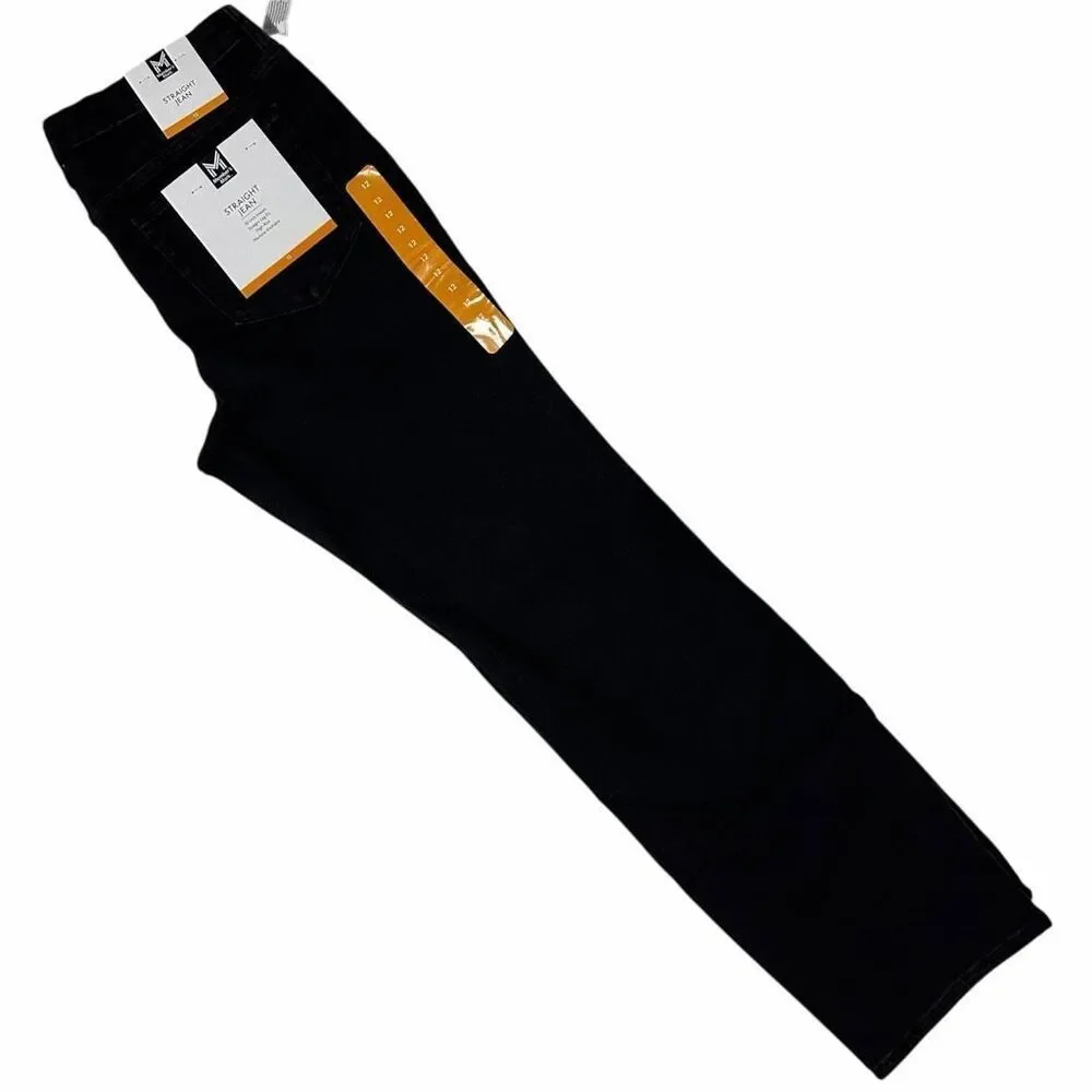 Member's Mark Women's Straight Jeans - Black Wash - Size 12