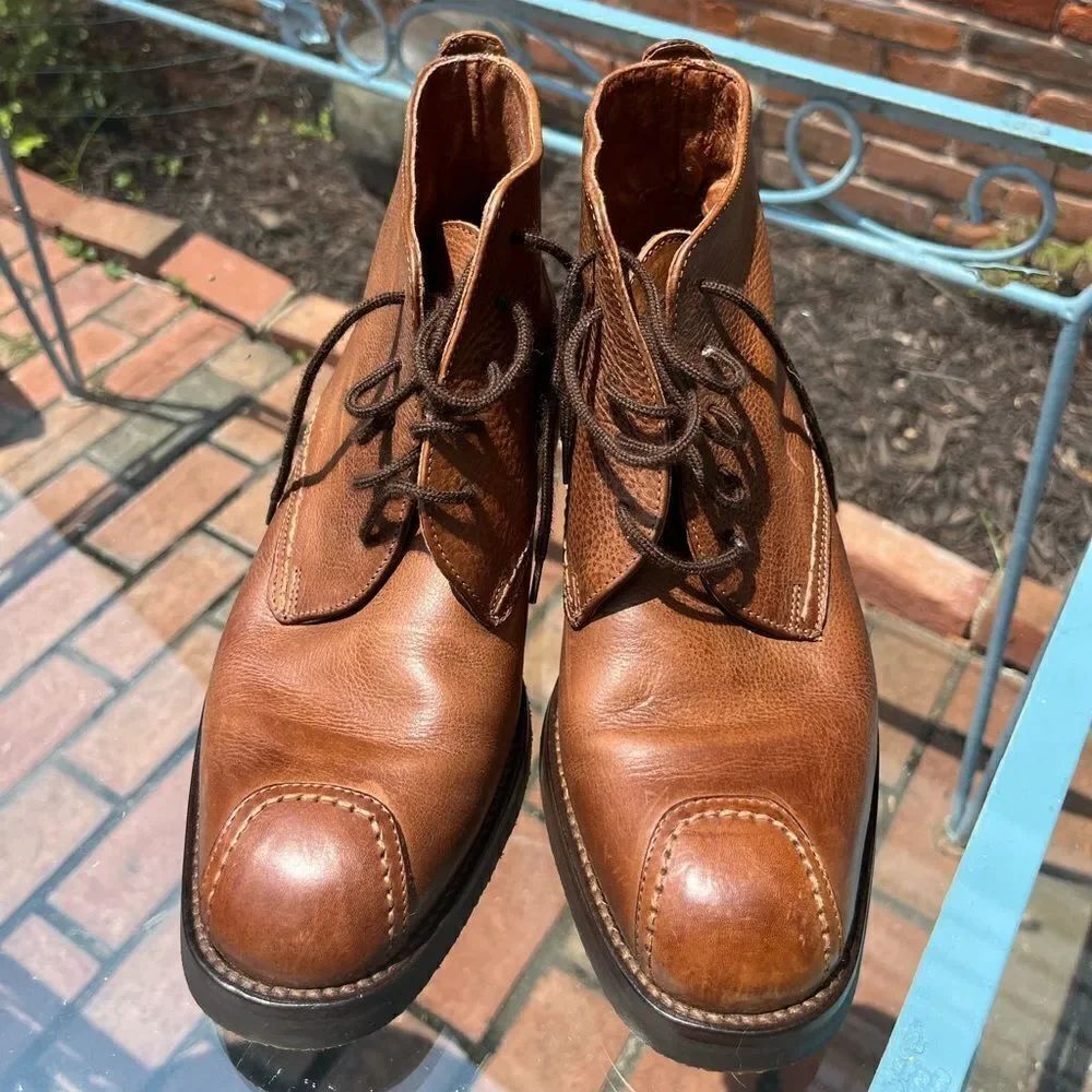 Joan and David Lace Up Leather Boots NIB