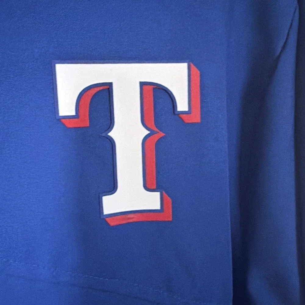 Nike Texas Rangers Dri-FIT Full Zip Jacket Blue Red MLB‎ Mens Large